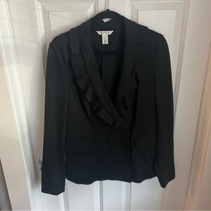 WHBM BLACK PONTE BLAZER SIZE 12